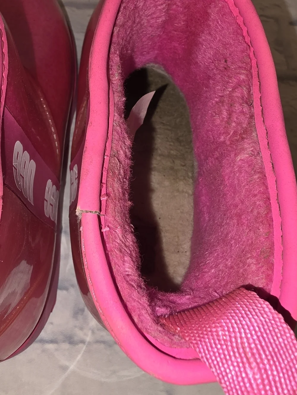 UGG Kids Pink Gloss Short Boots